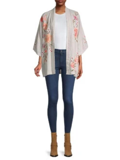 JOHNNY WAS VIENNA LINEN KIMONO 7 JOHNNY WAS VIENNA LINEN KIMONO -Western Cowboy Clothing Store 0400018384070 MULTI ASTL