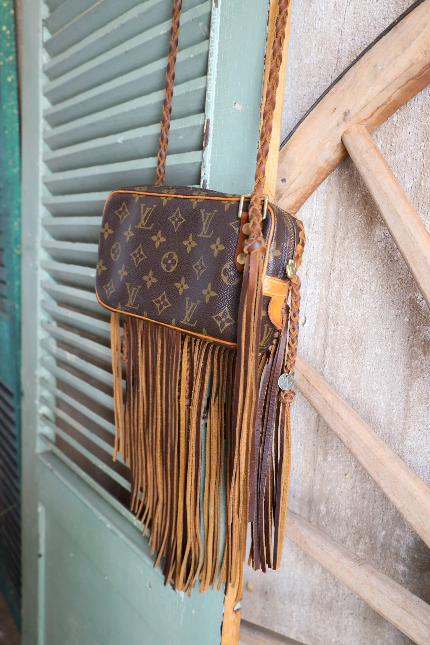 LEATHER AND VODKA MARLY CAMEL FRINGE 20CT KINGMAN TURQUOISE BAG 11 LEATHER AND VODKA MARLY CAMEL FRINGE 20CT KINGMAN TURQUOISE BAG - Image 11