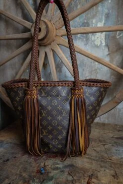 LEATHER AND VODKA SHOPPING SAC CHOCOLATE BAG -Western Cowboy Clothing Store 0D6A0056