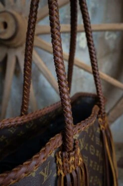 LEATHER AND VODKA SHOPPING SAC CHOCOLATE BAG -Western Cowboy Clothing Store 0D6A0064