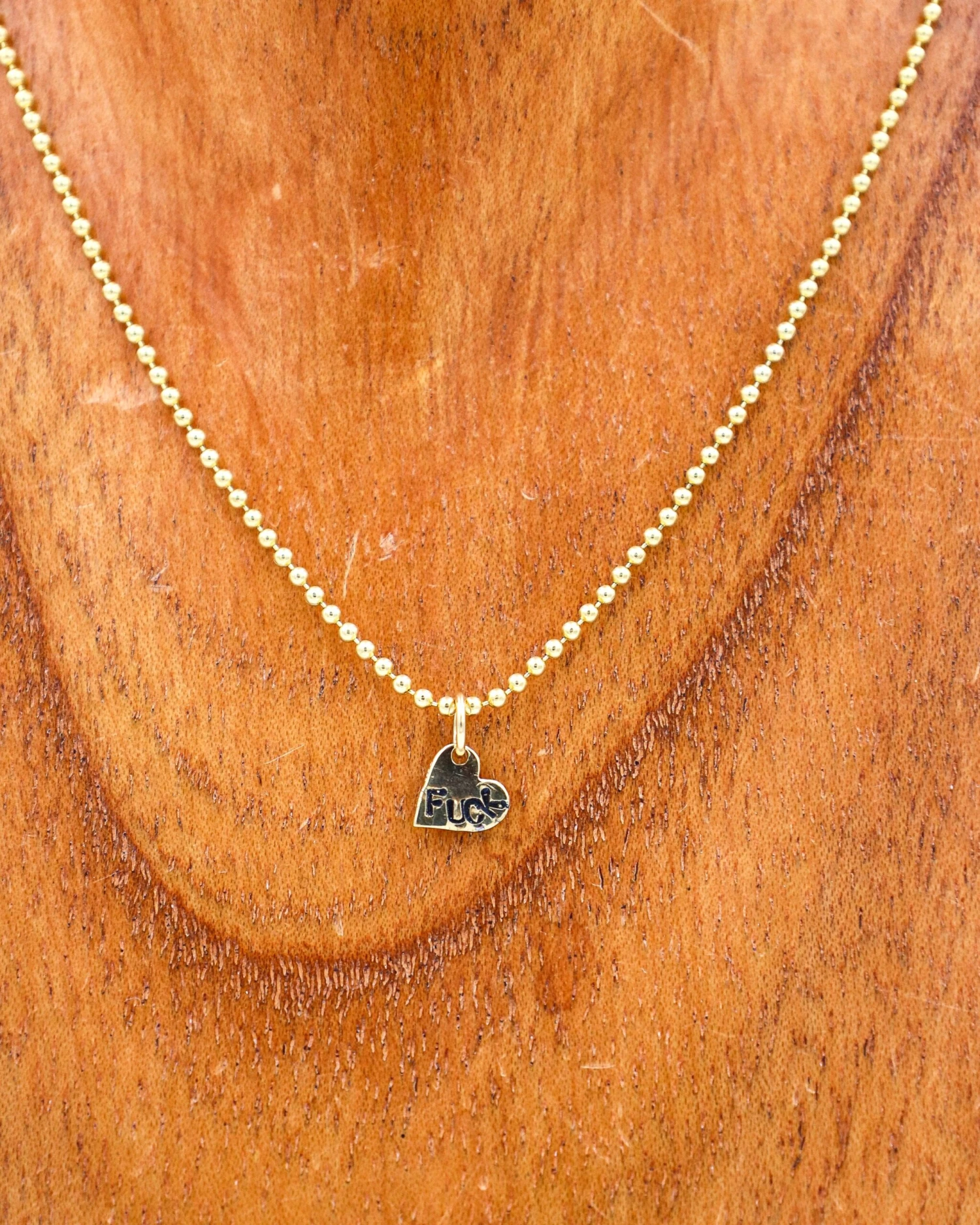 18" Gold FU Necklace 2 18" Gold FU Necklace - Image 2