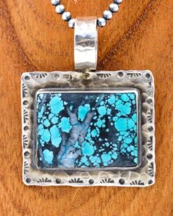 Richard Schmidt Rectangle On Rectangle Turquoise Pendant 11 Richard Schmidt Rectangle On Rectangle Turquoise Pendant -Western Cowboy Clothing Store 0D6A1888