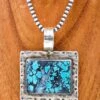 Richard Schmidt Rectangle On Rectangle Turquoise Pendant