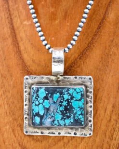 Richard Schmidt Rectangle On Rectangle Turquoise Pendant