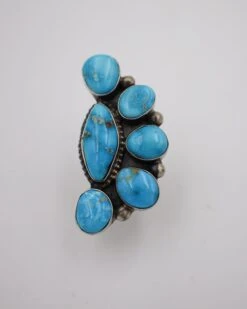 TURQUOISE 6 STONE RING -SIZE 9.5 -Western Cowboy Clothing Store 0D6A2243