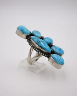 TURQUOISE 6 STONE RING -SIZE 9.5 -Western Cowboy Clothing Store 0D6A2244