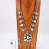WHITE BUFFALO WITH NAVAJO PEARLS EARRING AND NECKLACE SET