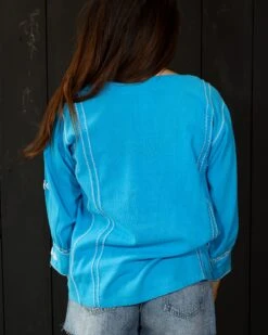 LONGSLEEVE EMBROIDERED BLOUSE -Western Cowboy Clothing Store 0D6A3932