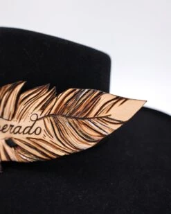 CASEY CURTIS DESPERADO LEATHER FEATHER HATBAND -Western Cowboy Clothing Store 0D6A6663