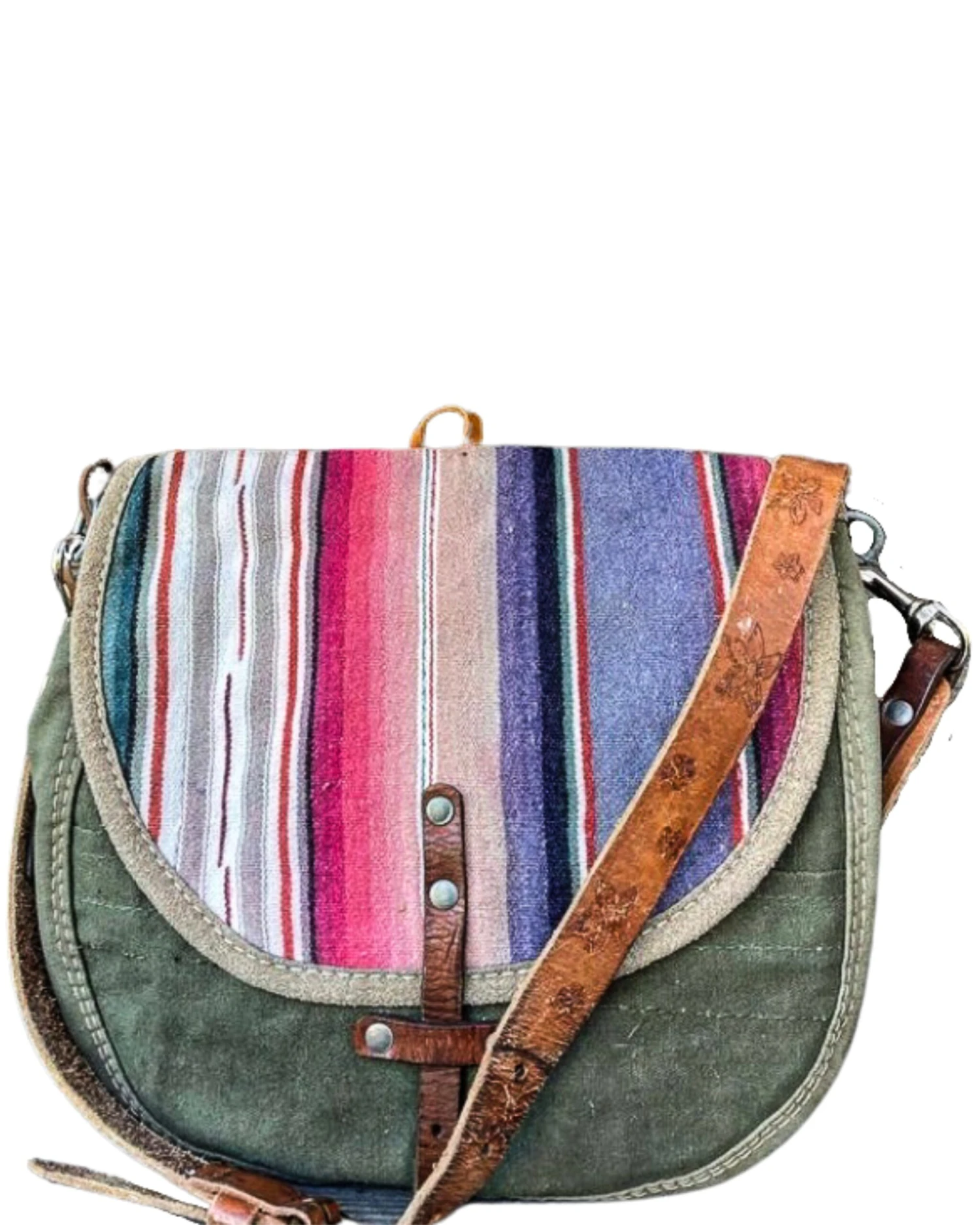 TOTEM MESSENGER LAVENDER SERAPE BAG 1 TOTEM MESSENGER LAVENDER SERAPE BAG