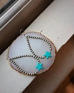 TURQUOISE STAR ON NAVAJO PEARL EARRING -Western Cowboy Clothing Store 111 287b0a8c 117f 4238 9c49 2a9b769093a0