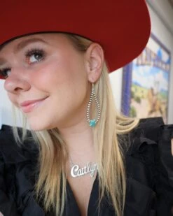 TURQUOISE STAR ON NAVAJO PEARL EARRING -Western Cowboy Clothing Store 115 e6f15b6c 555b 4774 a2a9 ac7ad37d8040