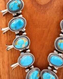 LARGE TURQUOISE SQUASH BLOSSOM NECKLACE -Western Cowboy Clothing Store 136 d1b1a47a e9a7 4929 ba97 9b1f53e9ae6a