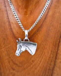 MARGARET SULLIVAN STERLING SILVER HORSE HEAD WITH 14K GOLD NECKLACE -Western Cowboy Clothing Store 156 33ca7664 3deb 49e5 94a9 aeba177b7539