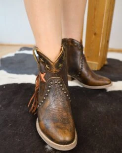Corral Boots CIRCLE G BY CORRAL WOMEN'S STARS AND FRINGE BOOTIE -Western Cowboy Clothing Store 163 ccec54ae fed6 4eff 9733 5134f4ac141a