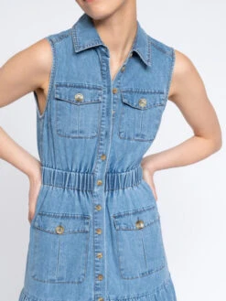 SMF BUTTON POCKETS DRESS -Western Cowboy Clothing Store 1676298064 5364478d2cce7d7f3e2015c7a17d8ee1