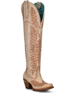 Corral Boots CORRAL WOMEN'S WHITE EMBROIDERY WESTERN BOOTS -Western Cowboy Clothing Store 2000360091 100 P1