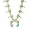 CHRISTINA GREENE SQUASH BLOSSOM TURQUOISE NECKLACE