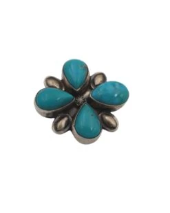 4 TURQUOISE TEARDROPS RING- SIZE 5.5 -Western Cowboy Clothing Store 228 2fda89d3 3533 4f01 9513 e8f3141290df