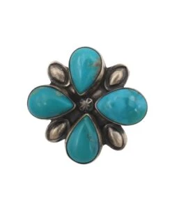 4 TURQUOISE TEARDROPS RING- SIZE 5.5 -Western Cowboy Clothing Store 230 2c144910 09f4 4291 ac8c f611196e1ba2