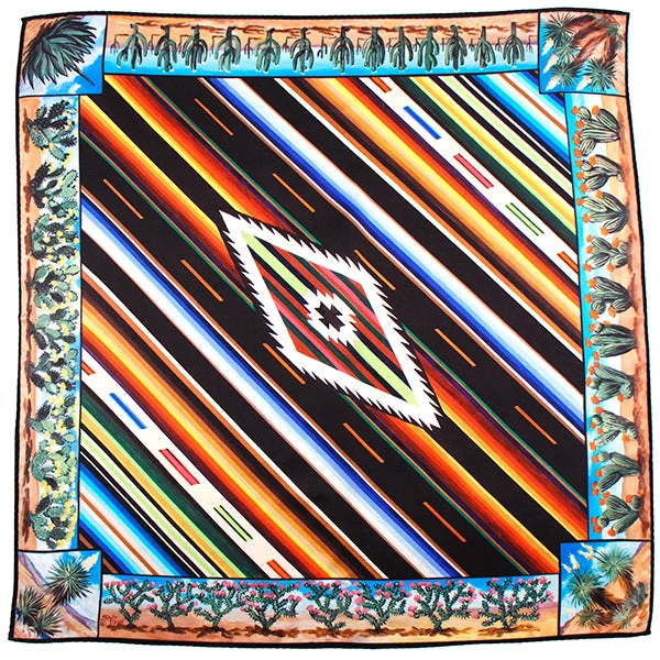 MAVERICK CUSTOM SERAPE AND CACTUS SILK SCARF SMALL 2 MAVERICK CUSTOM SERAPE AND CACTUS SILK SCARF SMALL - Image 2