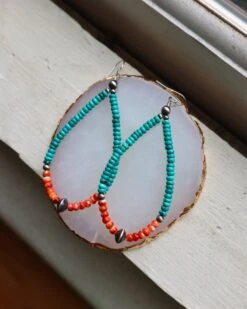 RICHARD SCHMIDT MIX TURQUOISE, SPINY OYSTER AND NAVJO PEARL SAUCER EARRING -Western Cowboy Clothing Store 239 2b4af4d1 1c30 47dc 8910 4e4a93f2790f