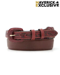 Vogt Tooled Bison Belt With Taper