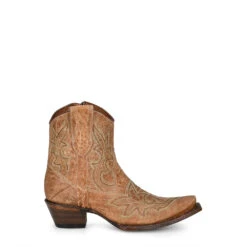 Corral Boots CIRCLE G BY CORRAL WOMEN'S ANKLE EMBROIDERED ZIPPER BOOTIE