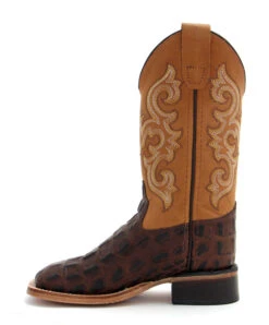 Old West Children's Gator Print Boot 10 Old West Children's Gator Print Boot -Western Cowboy Clothing Store 243 bsc1830 side2