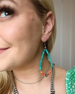 RICHARD SCHMIDT MIX TURQUOISE, SPINY OYSTER AND NAVJO PEARL SAUCER EARRING -Western Cowboy Clothing Store 243 d65d34ed 4c08 4399 8ca0 39ca4f64edd3