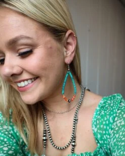 RICHARD SCHMIDT MIX TURQUOISE, SPINY OYSTER AND NAVJO PEARL SAUCER EARRING -Western Cowboy Clothing Store 246 e470bf49 63a8 49c0 bba8 9570cd9b4267