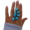 TURQUOISE 6 STONE RING -SIZE 9.5