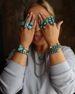 TURQUOISE 6 STONE RING -SIZE 9.5 -Western Cowboy Clothing Store 257 0fbeb848 aa48 42de b366 567128586b4e