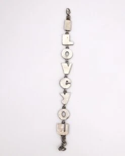 STERLING SILVER LETTERS "I LOVE YOU" BRACELET -Western Cowboy Clothing Store 265