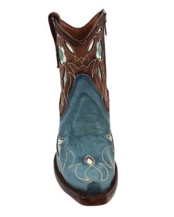 Corral Boots CIRCLE G BY CORRAL WOMEN'S BLUE AND BROWN FLORAL INLAY BOOT -Western Cowboy Clothing Store 274 40f4c3b5 579b 4f4d 8c2c 83c8e0ddaf88