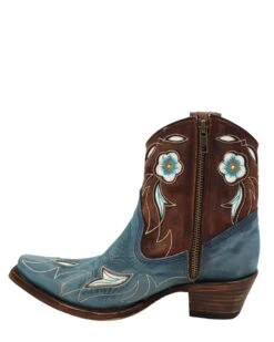 Corral Boots CIRCLE G BY CORRAL WOMEN'S BLUE AND BROWN FLORAL INLAY BOOT -Western Cowboy Clothing Store 278 b6f6639a f2cf 4d46 b09c e897afd69ac6