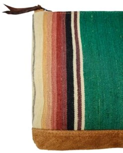 TOTEM SALVAGED ZIP SERAPE LEATHER APPLIQUE POUCH -Western Cowboy Clothing Store 35 7eba522c b686 4639 bebd 88f668b60e15
