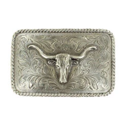 LONGHORN ROPE EDGE BUCKLE