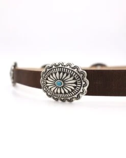 CONCHO WITH TURQUOISE STONES BELT -Western Cowboy Clothing Store 46 86180730 54a4 478b 869b 4cb7139db5ef