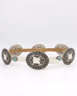 CONCHOS WITH TURQUOISE DOTS BELT