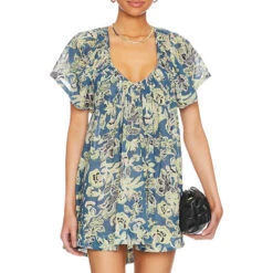 FREE PEOPLE KAUAI GETAWAY PRINTED DRESS