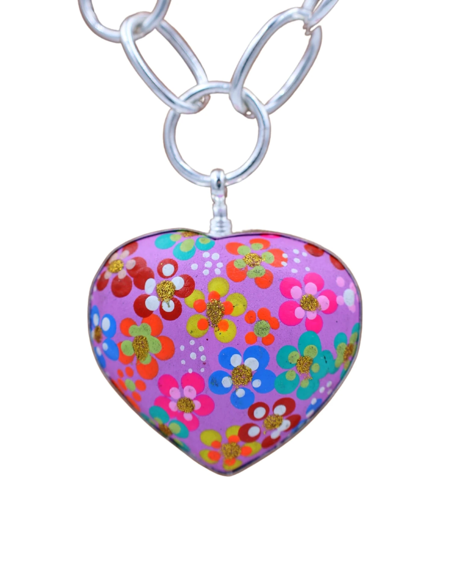 COREEN CORDOVA LAVENDER HEART MULTICOLOR PENDANT 1 COREEN CORDOVA LAVENDER HEART MULTICOLOR PENDANT