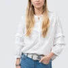 IVY JANE EYELET POPOVER BLOUSE