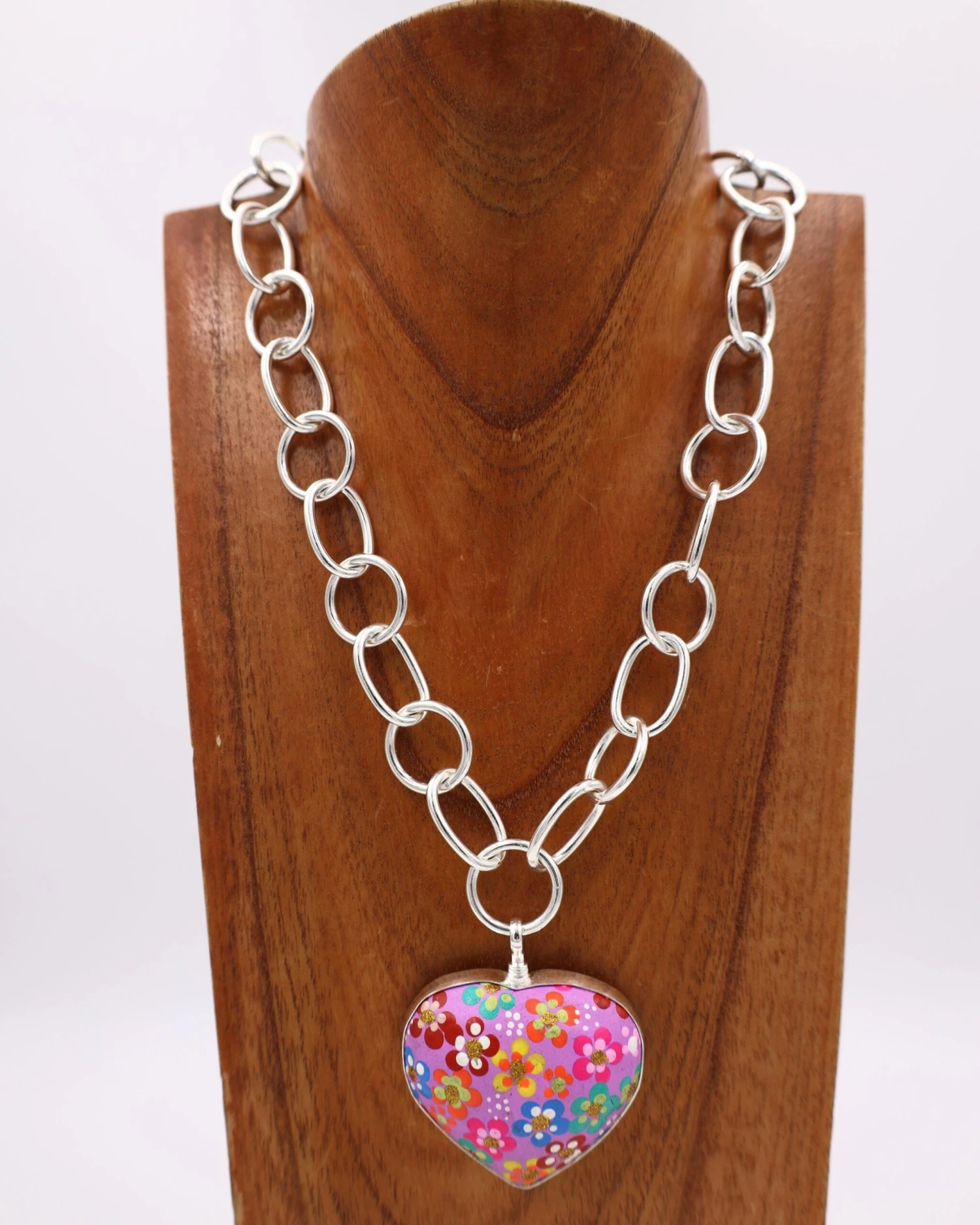 COREEN CORDOVA LAVENDER HEART MULTICOLOR PENDANT 2 COREEN CORDOVA LAVENDER HEART MULTICOLOR PENDANT - Image 2