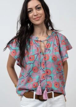 IVY JANE FLUTTER SLEEVE BLOUSE 5 IVY JANE FLUTTER SLEEVE BLOUSE -Western Cowboy Clothing Store 650277 3 800x1125 1