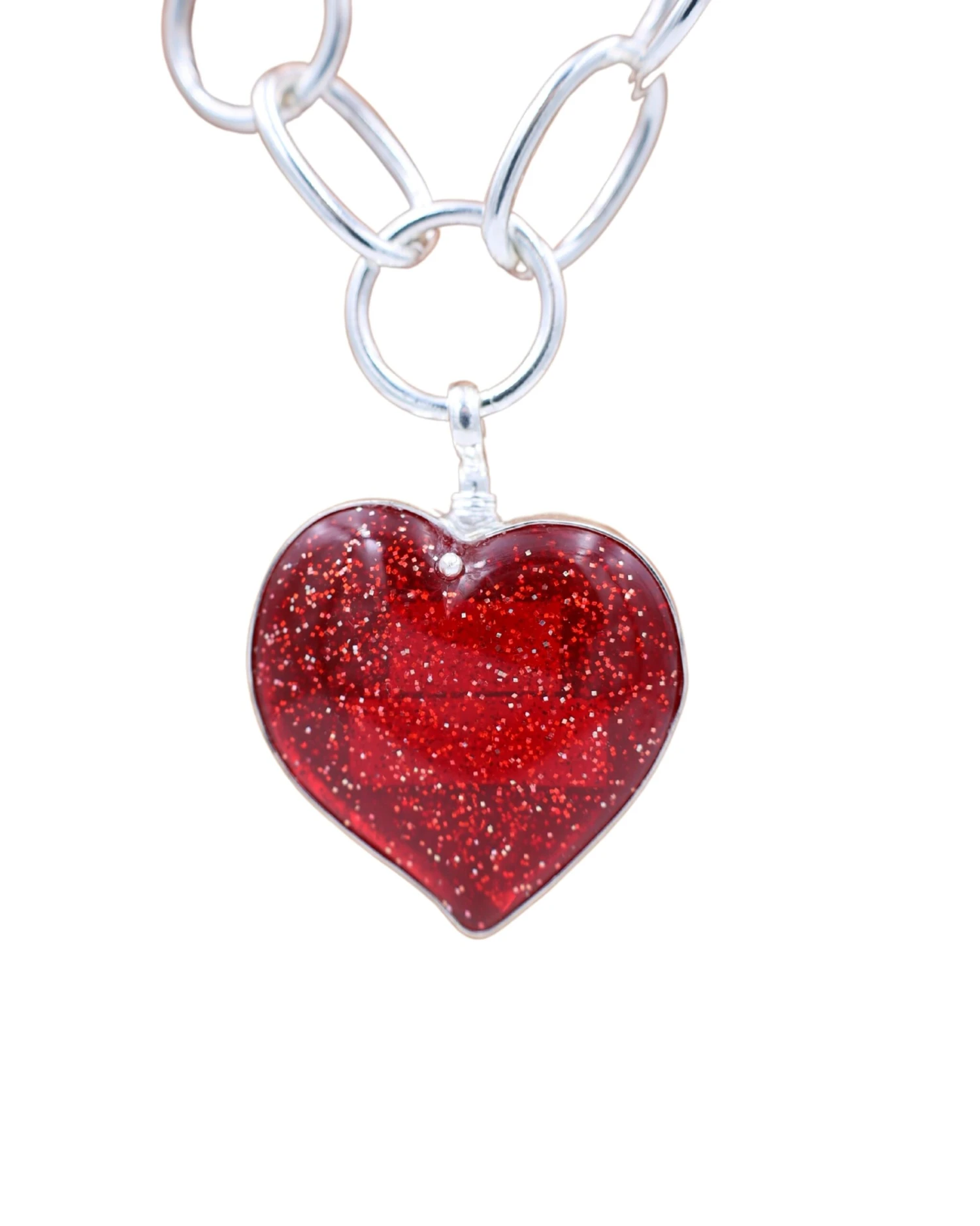 COREEN CORDOVA RED SPARKLE HEART PENDANT 1 COREEN CORDOVA RED SPARKLE HEART PENDANT