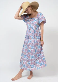 UNCLE FRANK POUF SLEEVE MIDI DRESS -Western Cowboy Clothing Store 75587 3 800x1125 1