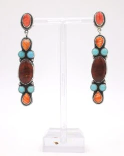 TURQUOISE AND SPINY OYSTER DROPS EARRINGS -Western Cowboy Clothing Store 87 9498ab4c a2f6 415a 82b4 3d21ba542b84