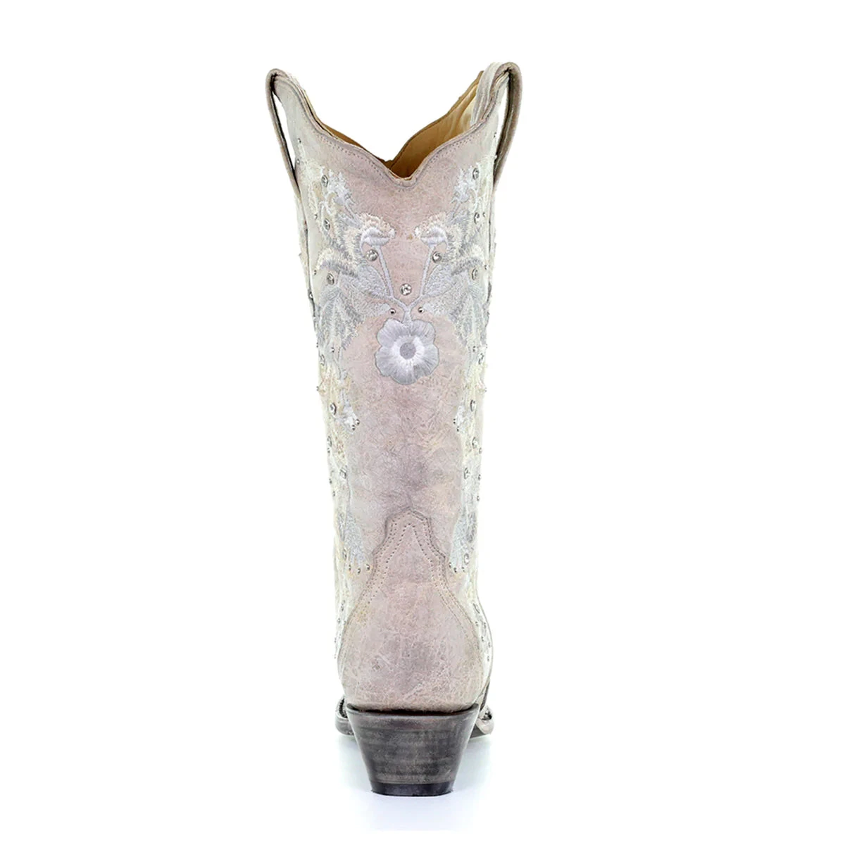 Corral Boots CORRAL WOMEN'S WHITE FLORAL EMBROIDERY AND RHINESTONE BOOTS 4 Corral Boots CORRAL WOMEN'S WHITE FLORAL EMBROIDERY AND RHINESTONE BOOTS - Image 4
