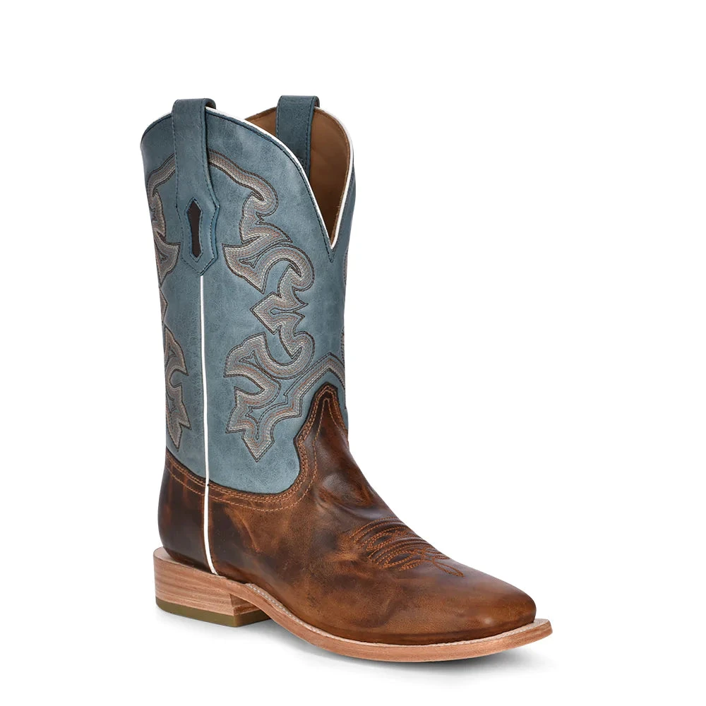 Corral Boots CORRAL MEN'S HONEY AND BLUE BOOT 2 Corral Boots CORRAL MEN'S HONEY AND BLUE BOOT - Image 2